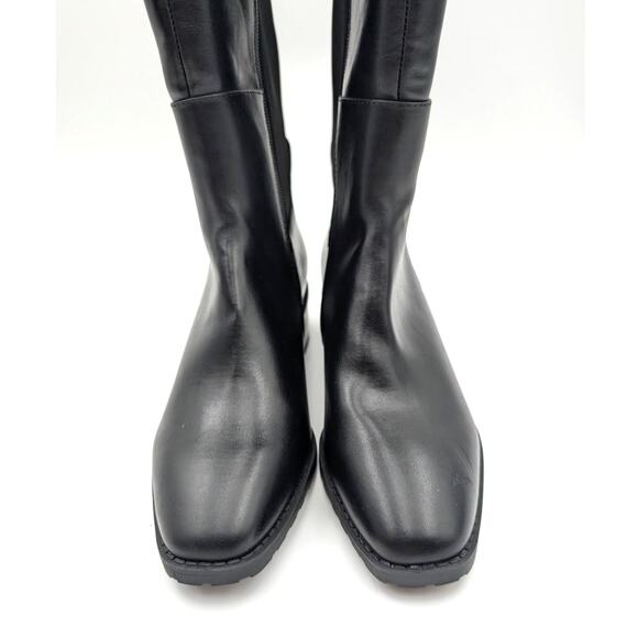 Anne Klein Stamford Knee High Boots Women's Almond Toe Black Size US7.5M EU38 - Picture 2 of 13